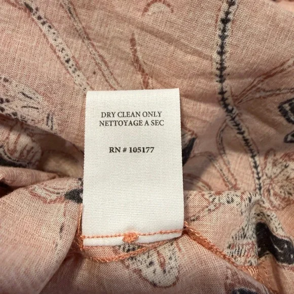 Ulla Johnson Women’s Biarrizt Tunic Floral Peach Mini dress Size M. - Picture 10 of 11